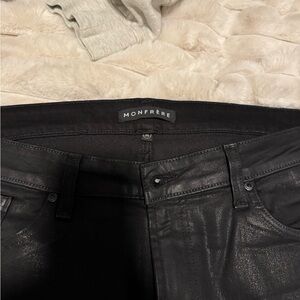Men’s Monfrere Black coated skinny denim stretch jeans